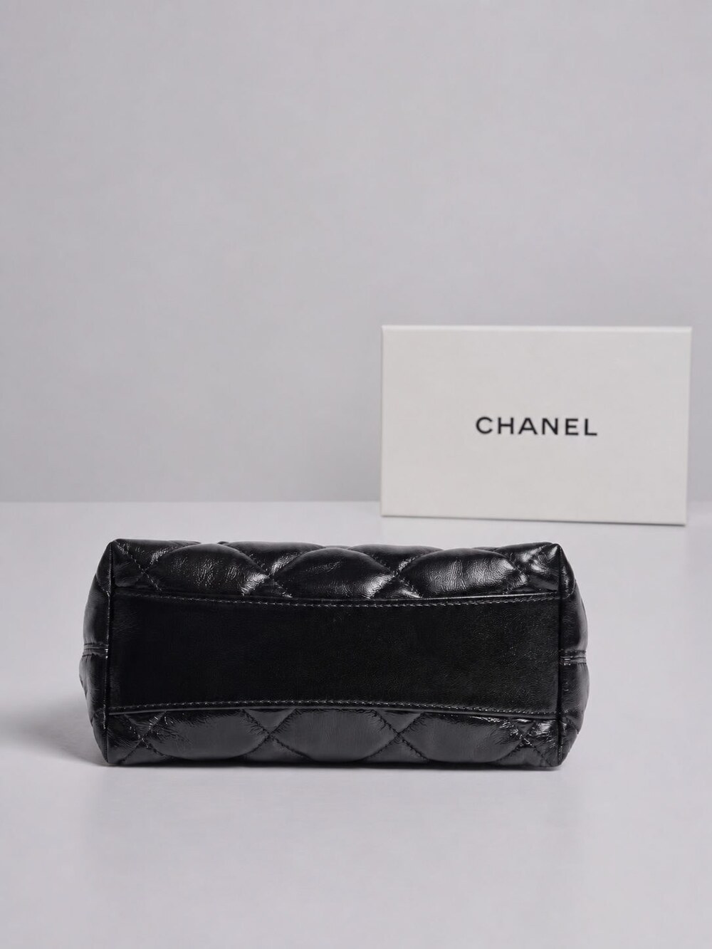 Chanel Shiny Black Calfskin Quilted Hobo with Gold Tone Hardware - Picture 9 of 14